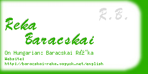 reka baracskai business card